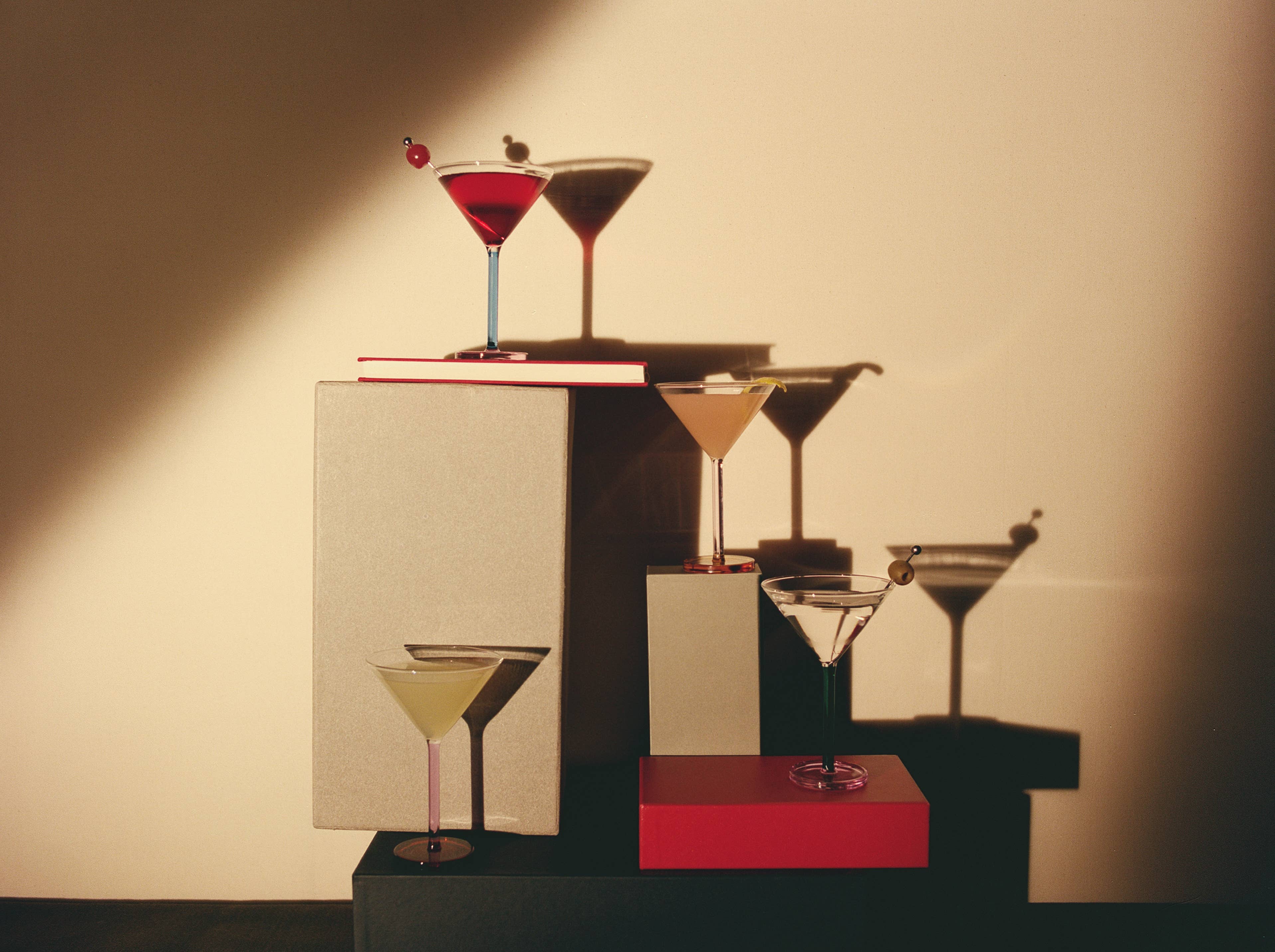 Two-Tone Cocktail Glass Pair Lilac and Amber - Image 5