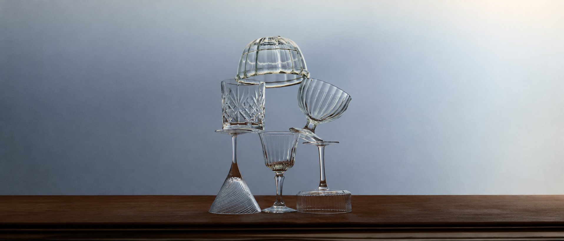 Elegant glassware collection