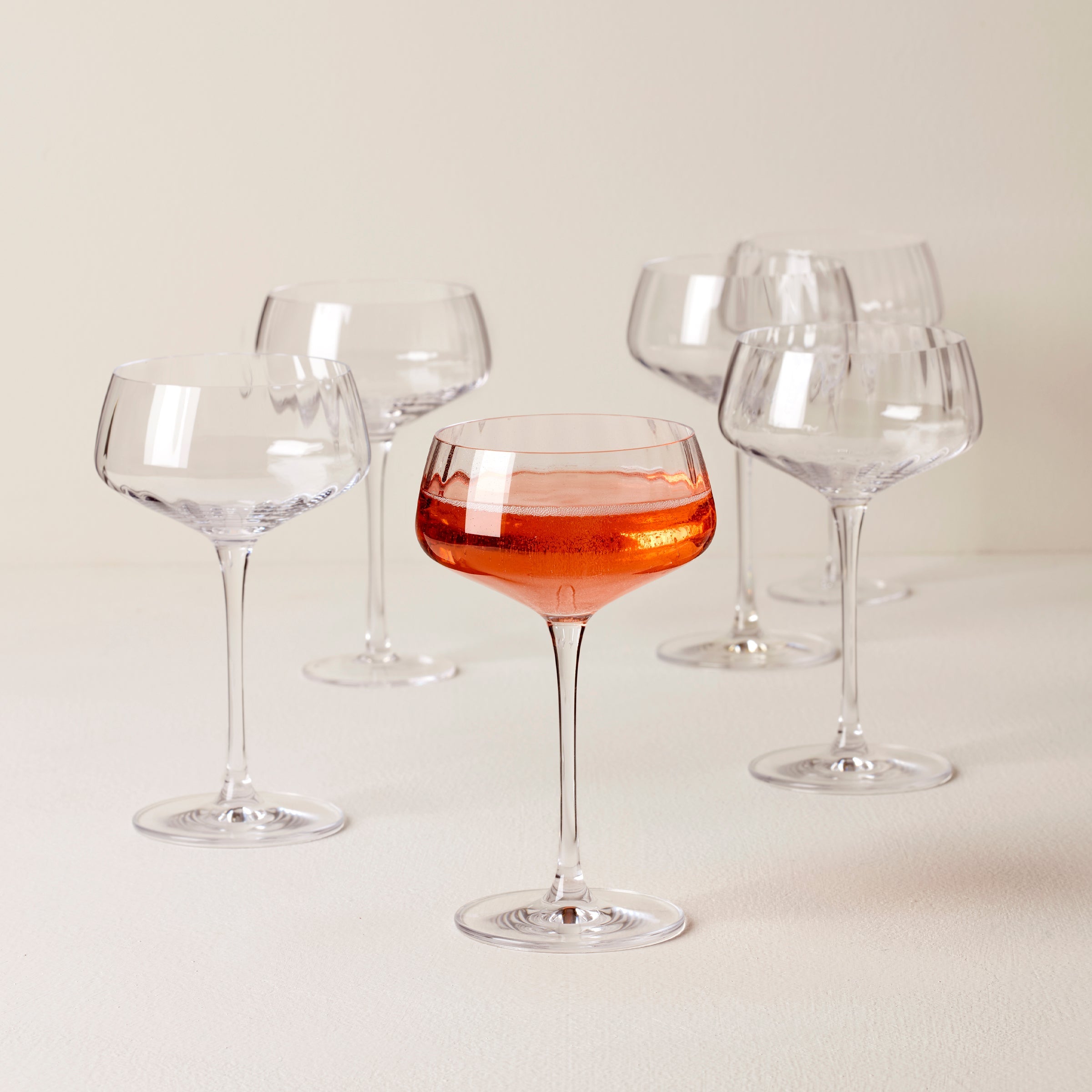 Angled Optic Coupe Glasses Set of 6 - Image 2