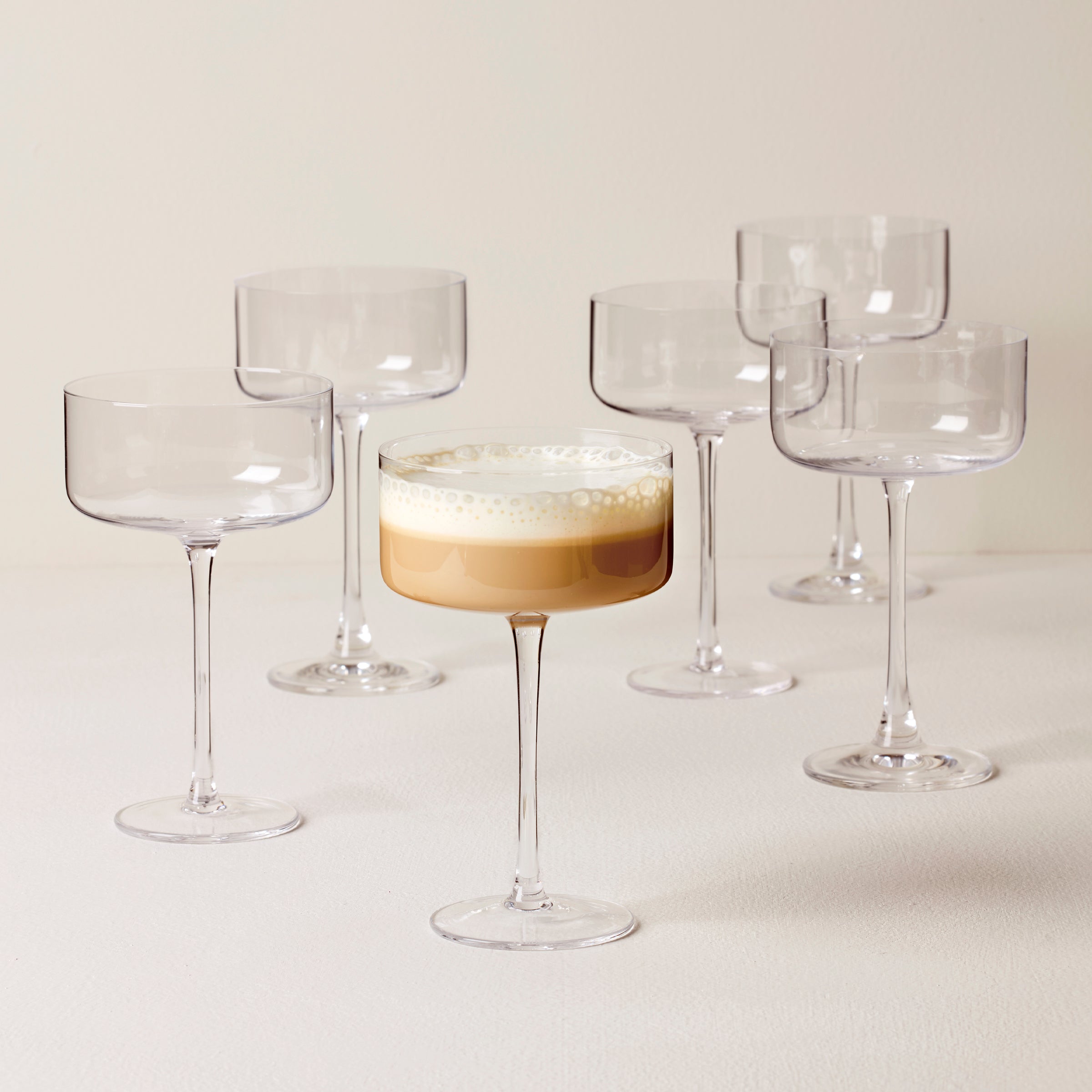 Straight-Edge Coupe Glasses Set of 6 - Image 2