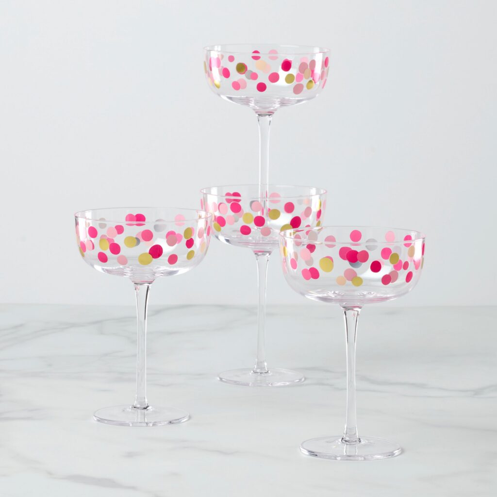 Confetti Coupe Glasses Set of 4