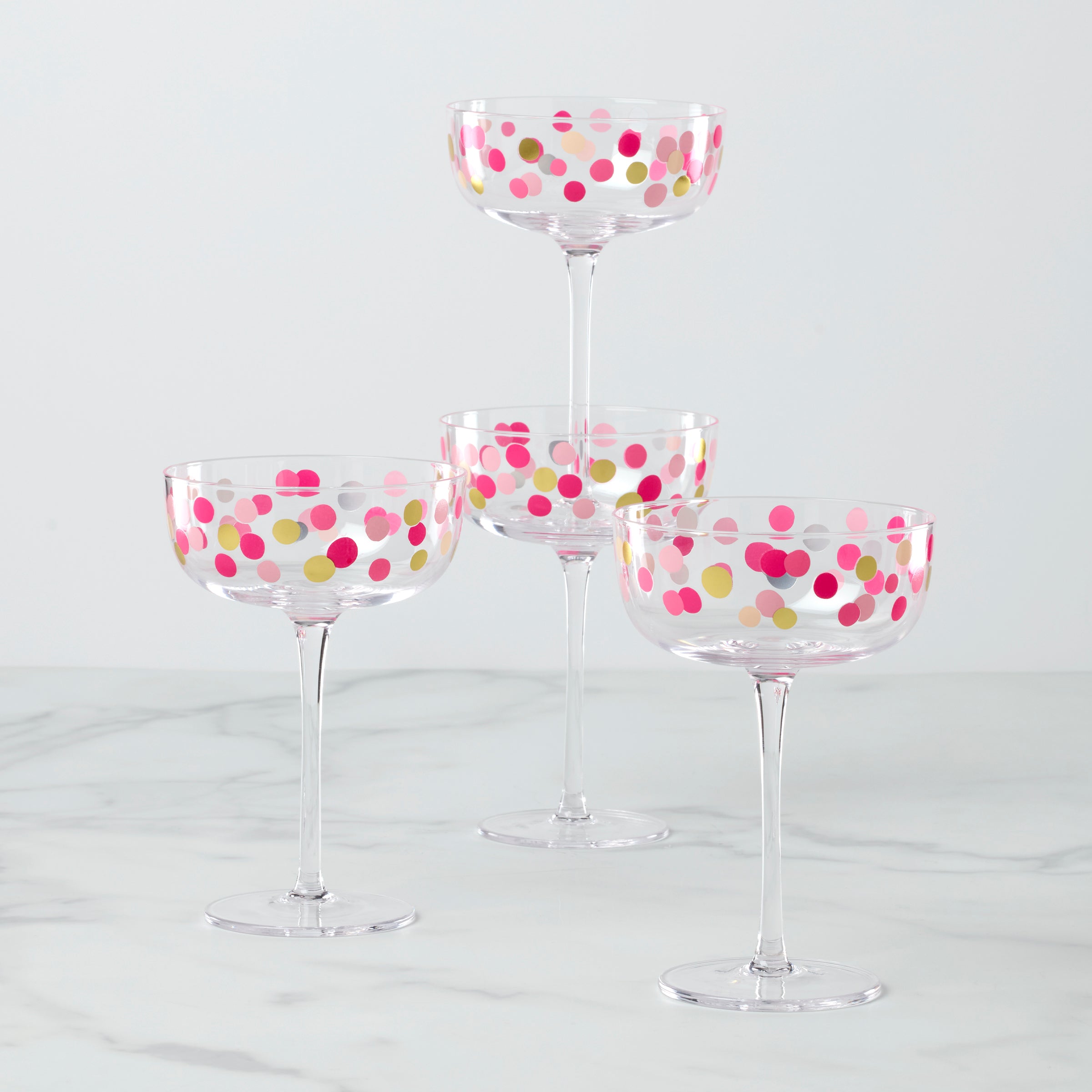 Confetti Coupe Glasses Set of 4