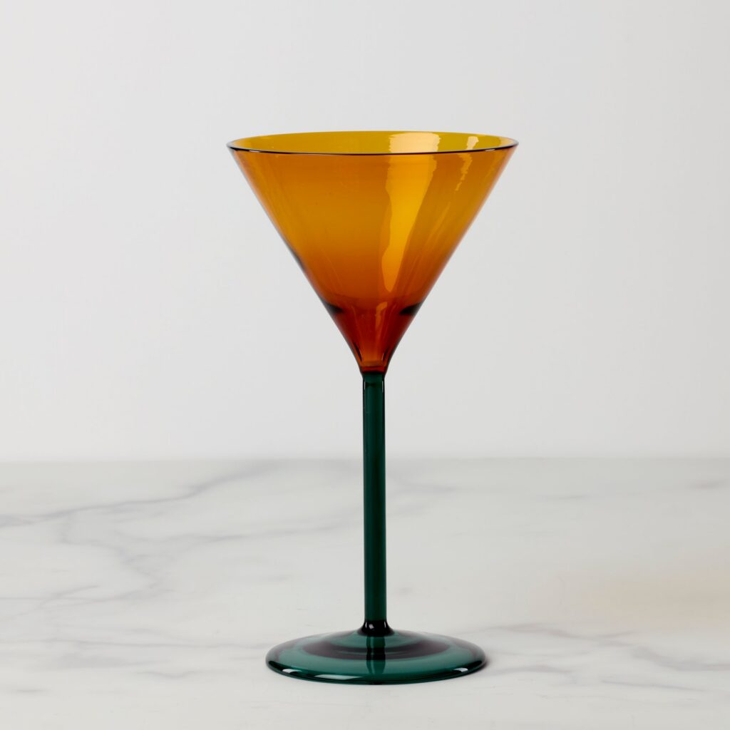 Two-Tone Borosilicate Martini Glass
