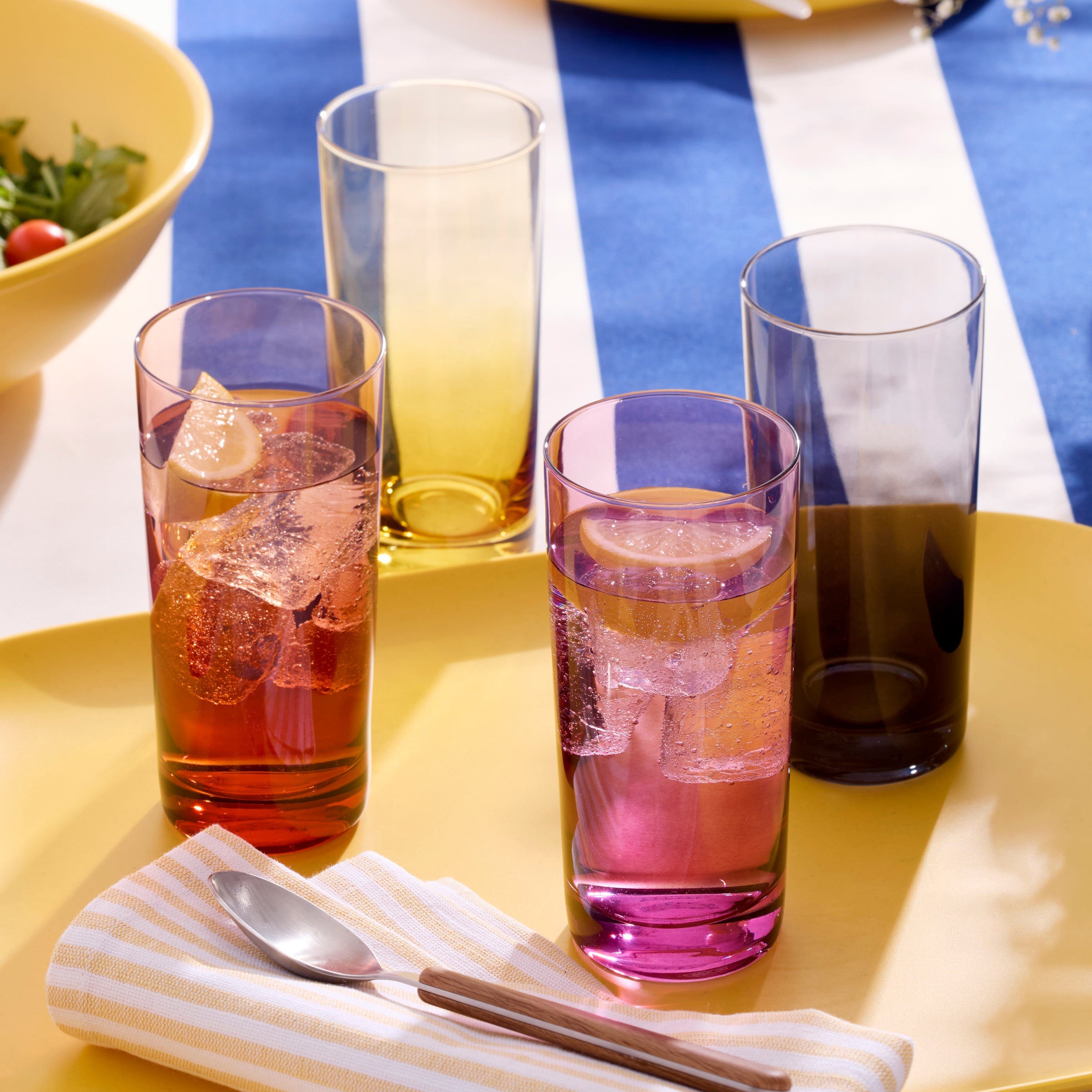 Ombre Jewel-Tone Highball Glasses Set of 4 - Image 4