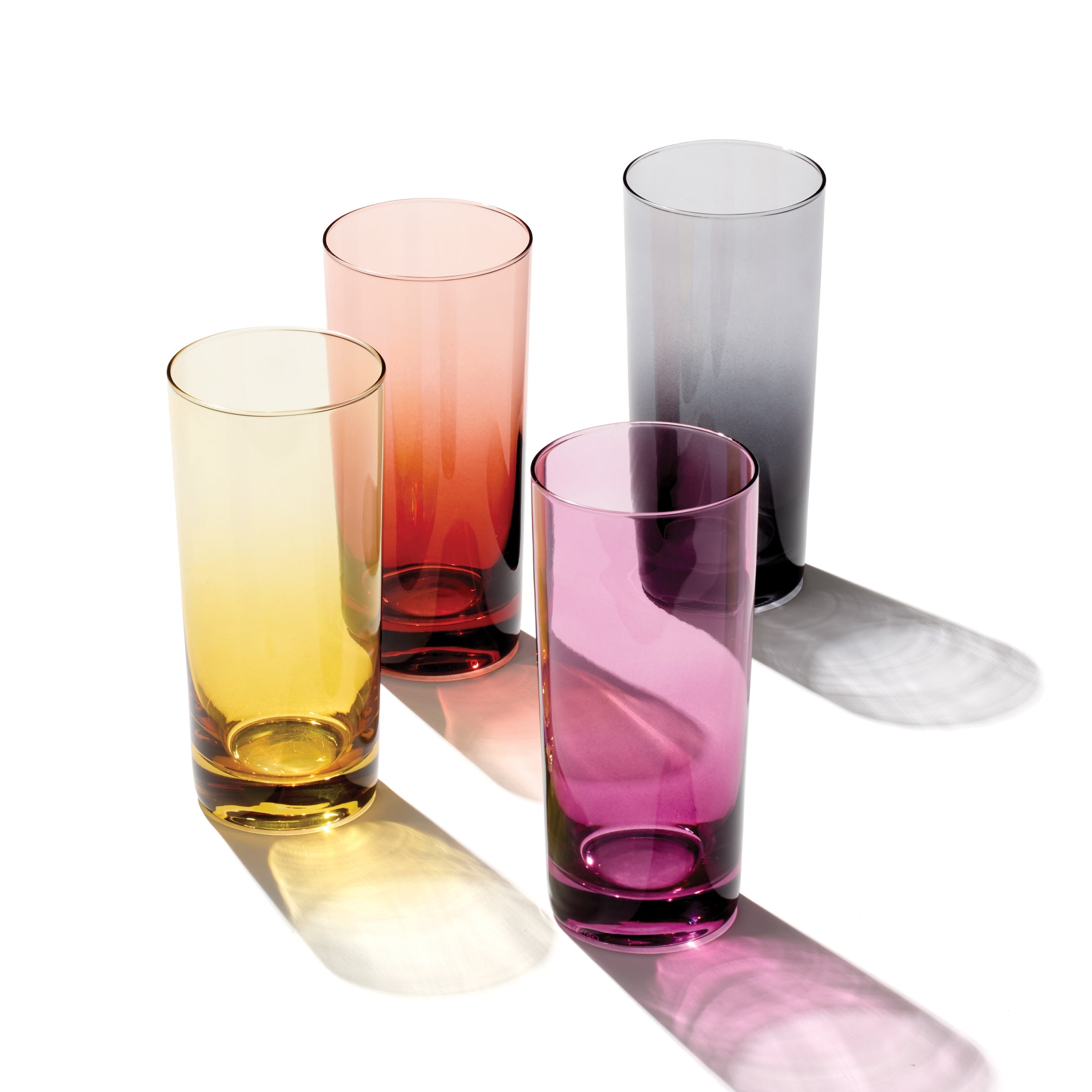 Ombre Jewel-Tone Highball Glasses Set of 4 - Image 5