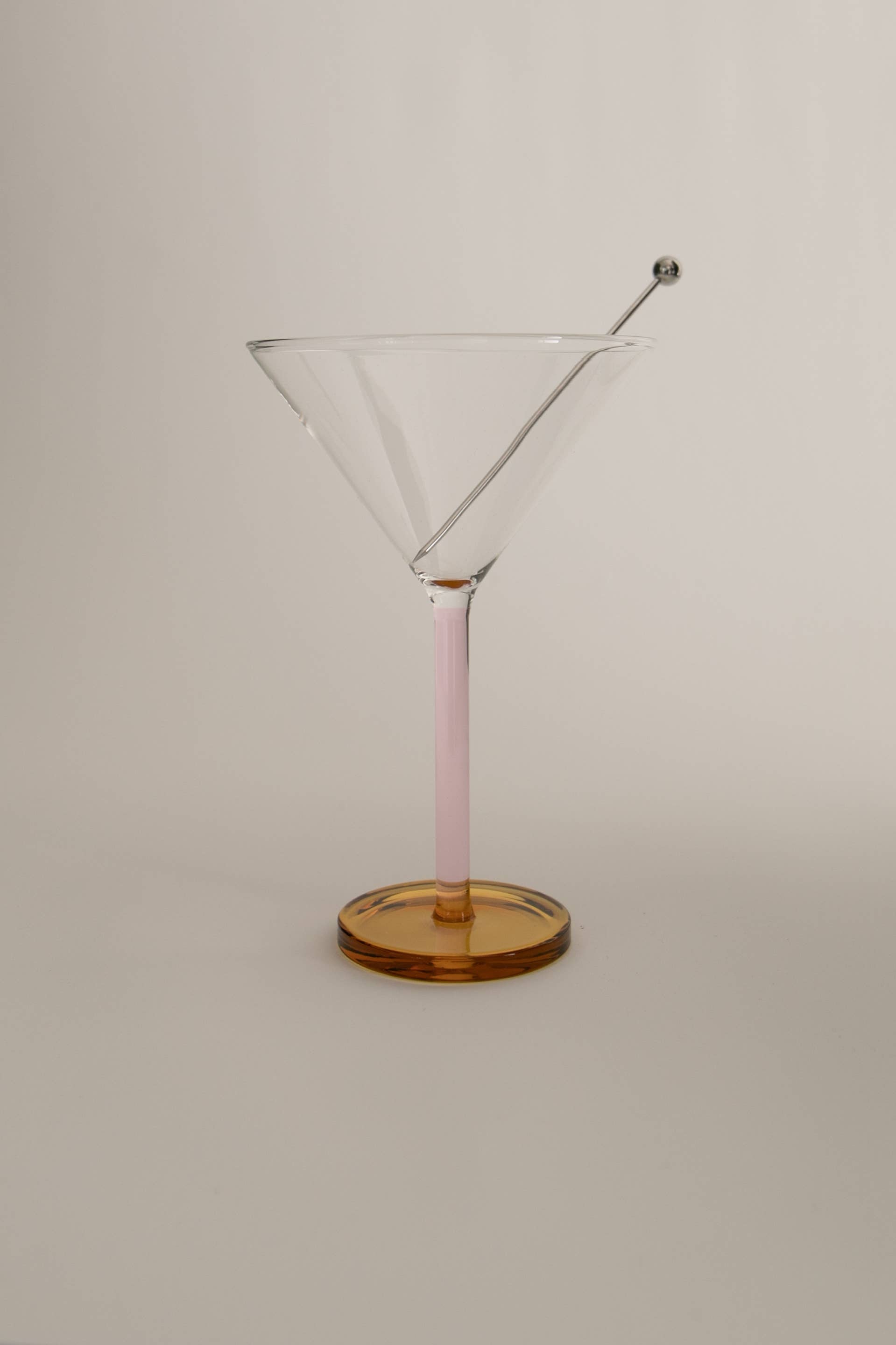 Two-Tone Cocktail Glass Pair Blue and Pink - Image 3