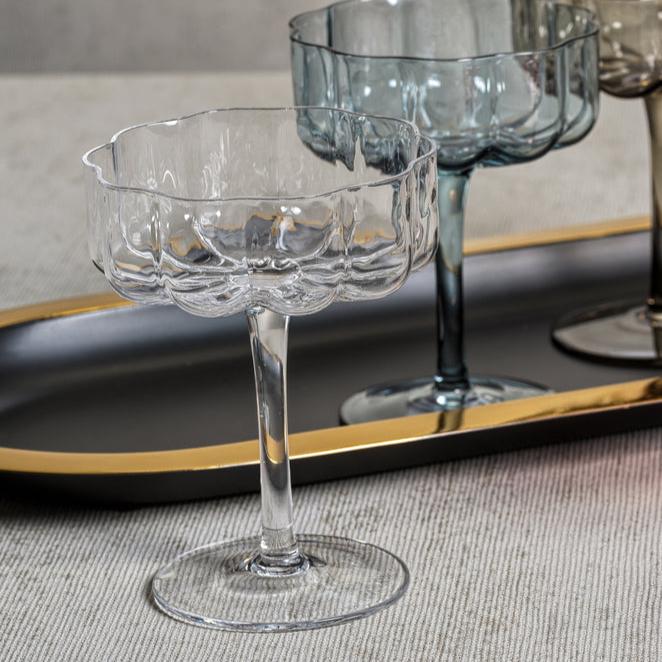 Clear Coupe Glass Set of 4