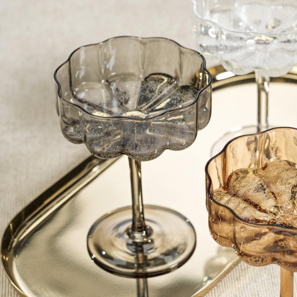 Smoke Coupe Glass Set of 4