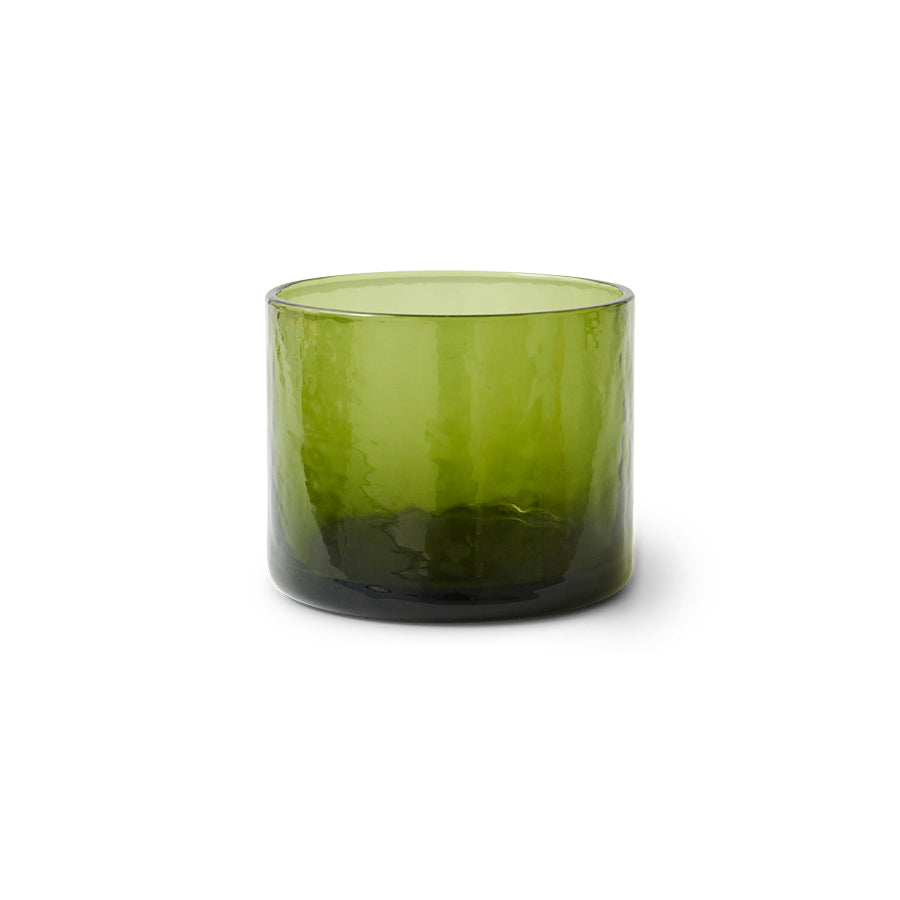 Olive Tube Drinking Glasses Set of 4