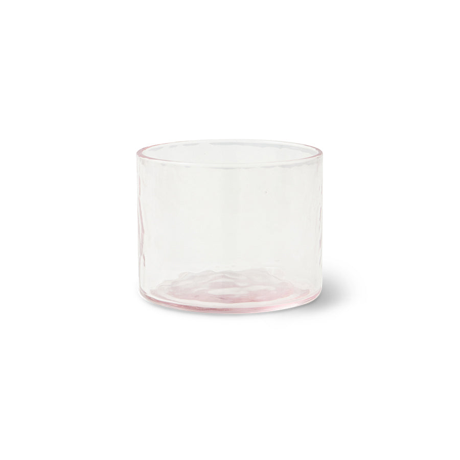 Blush Pink Tube Glasses Set of 4